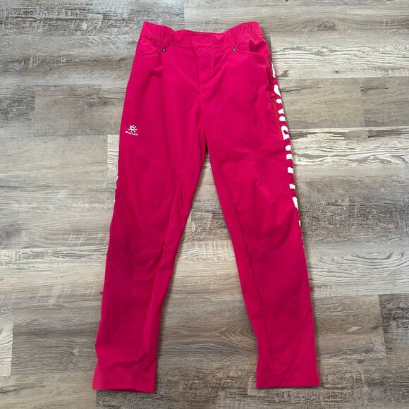 Kailas UP Climbing Pants Pink Graffiti Nylon Stretch Outdoor Pants M - Picture 1 of 9